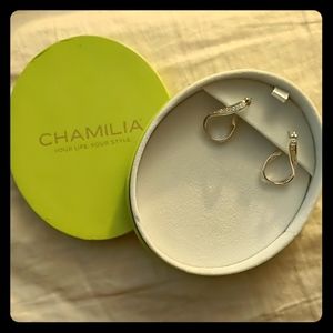 Chamilia Sterling Silver CZ Infinity Earrings